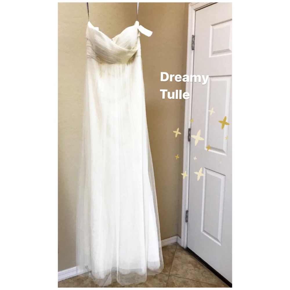 Jenny Yoo Willow Strapless Tulle Gown Ivory NWOT